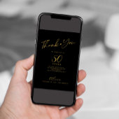 Zwart goud elke leeftijd verjaardag bedankkaart kaart