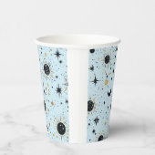 Zwart, Goud en Blauw Celestial Zon Maan Sterren Papieren Bekers (Rechts)