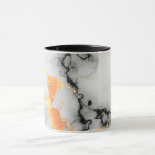 Zwart, goud en grijs marmer ontworpen pot houders mok (Midden)