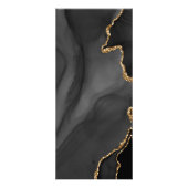 Zwart, goud en grijs Mist Agate-programma Reclamekaart (Achterkant)