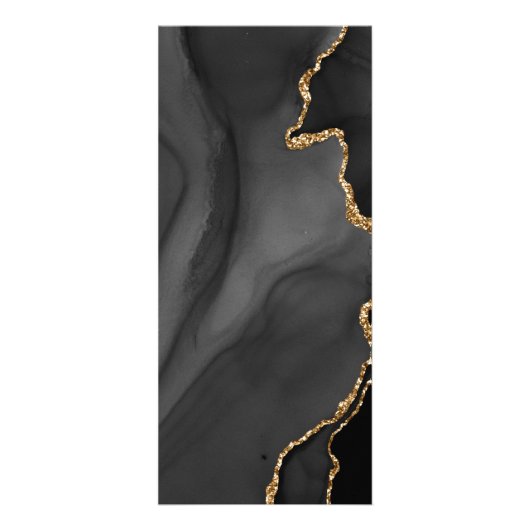 Zwart, goud en grijs Mist Agate-programma Reclamekaart