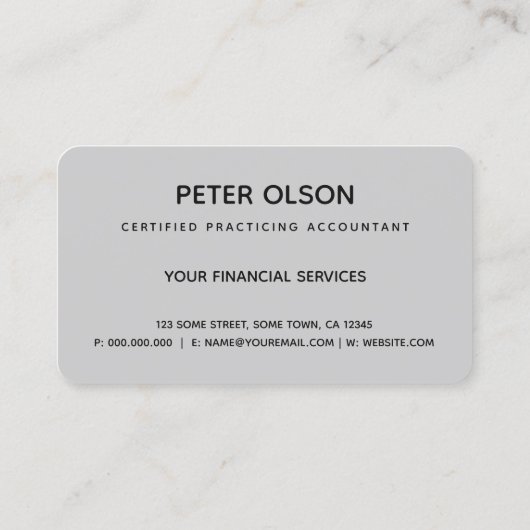 Zwart Goud en Grijs Rekenmachine CPA Belastingboek Visitekaartje (Achterkant)