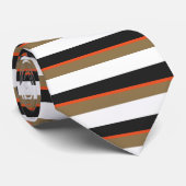 Zwart goud en Oranje geschuurd Stropdas (Opgerold)