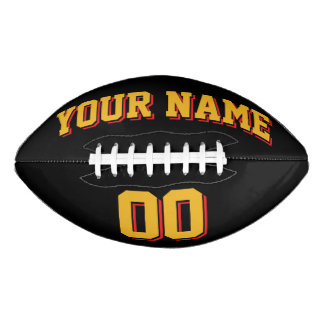 ZWART GOUD EN ROOD Aangepaste voetbal American Football