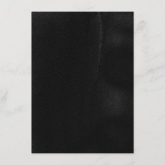 Zwart Goud en Rood Bloemen Bruiloft Informatie Informatiekaartje (Achterkant)