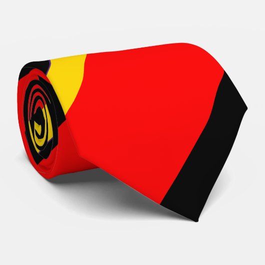 Zwart goud en rood stropdas (Opgerold)