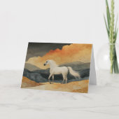 Zwart goud en wit Arabisch paard Bedankkaart (Voorkant)