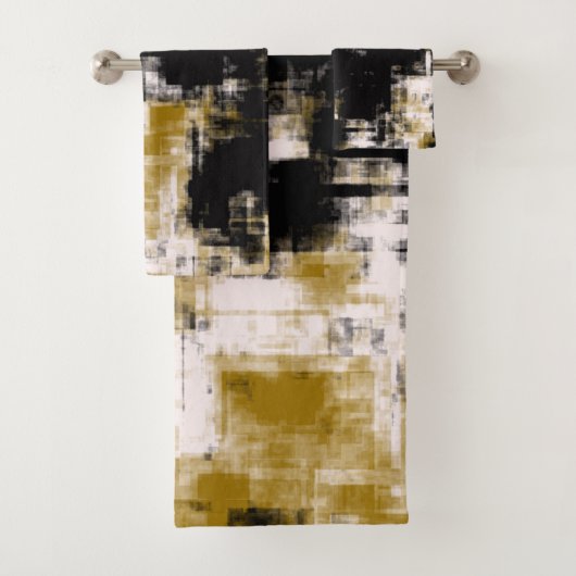 Zwart goud en wit bad handdoek (Insitu)