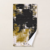 Zwart goud en wit bad handdoek (Handdoek)