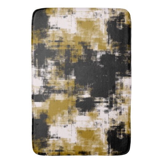 Zwart goud en wit badmat (Voorkant Verticaal)