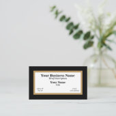 Zwart Goud en Wit Minimalistisch Generiek Visitekaartje (Staand voorkant)