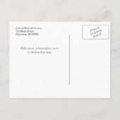 Zwart-Goud en Wit Monogram Foto Afstuderen Uitnodiging Briefkaart (Achterkant)