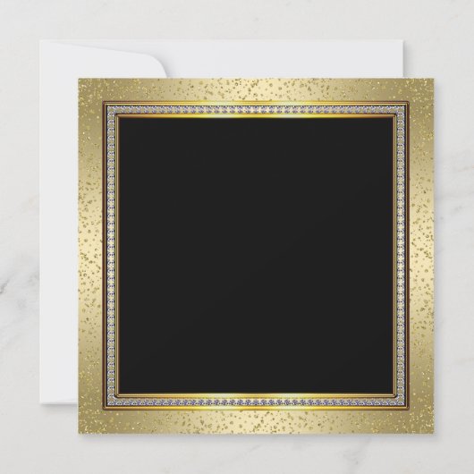 Zwart Goud Etnisch Klein Man Baby shower Kaart (Achterkant)