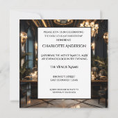 Zwart Goud Fabulous Art Deco Room Etnische vrouw Kaart (Achterkant)