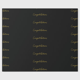 Zwart & Goud Felicitaties Inpakpapier