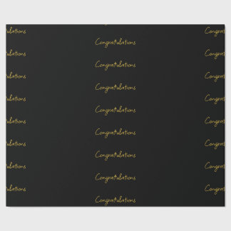 Zwart & Goud Felicitaties Inpakpapier