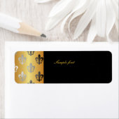 Zwart Goud Fleur de lis en oro Etiket (Insitu)