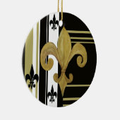 Zwart & Goud fleur de lis ornament (Rechts)