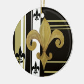 Zwart & Goud fleur de lis ornament (Links)