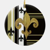 Zwart & Goud fleur de lis ornament (Achterkant)