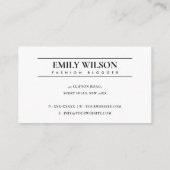 ZWART GOUD FLORA LAUREL KRANS INITIAAL AFSPRAAK VISITEKAARTJE (Achterkant)