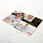 Zwart goud folie foto afstudeeruitnodiging folie uitnodiging (Gedraaid)