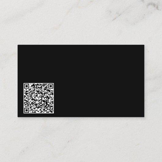 Zwart Goud Folie Home Logo Vastgoed QR Code Visitekaartje (Achterkant)
