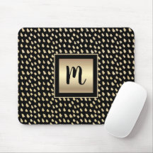 Zwart goud folie modern vet monogram script luxe