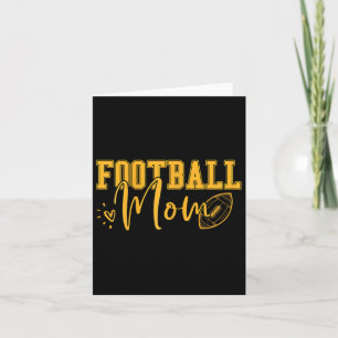 Zwart Goud Football Moeder Shirt Vrouwen Football Kaart
