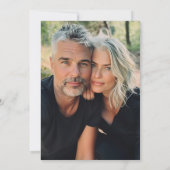 Zwart & Goud Foto 30e Bruiloft Jubileum Kaart (Achterkant)