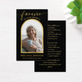 Zwart Goud Foto Begrafenis Gebed Kaart (Bureau)