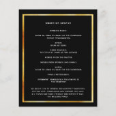 Zwart goud foto begrafenisprogramma (Achterkant)