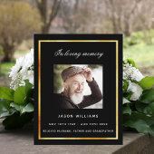 Zwart goud foto begrafenisprogramma