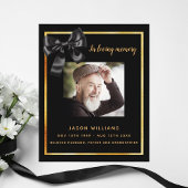 Zwart goud foto boog begrafenisprogramma
