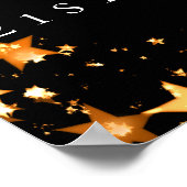 Zwart goud foto collage sterren 2 personen verjaar poster (Hoek)