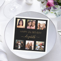 Zwart goud foto collage verjaardag