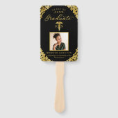 Zwart Goud Foto Medische Verpleegkunde School Afst Handwaaier (Voorkant)