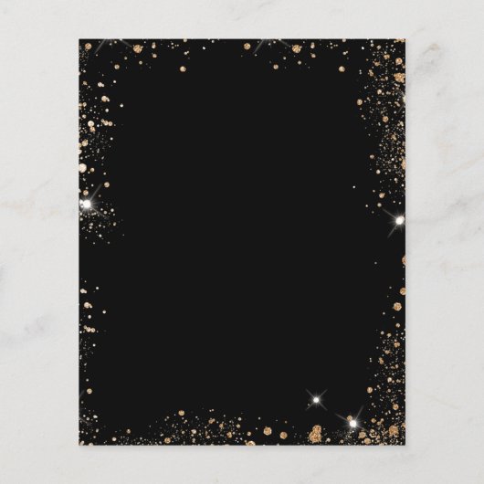 Zwart goud foto qr code promotiebedrijf flyer (Achterkant)