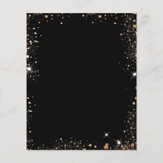 Zwart goud foto qr code promotiebedrijf logo flyer (Achterkant)