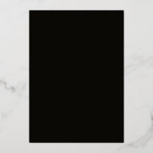 Zwart & Goud Foto Script 21e Verjaardag Folie Uitnodiging (Achterkant)