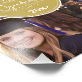 Zwart Goud Fotocollage Gelukkig Afstuderen Foto Afdruk (Hoek)