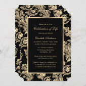 Zwart Goud  Fotoviering van het Leven Kaart (Voorkant / Achterkant)