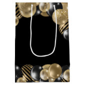 Zwart Goud Gast Afscheid Medium Cadeauzakje (Achterkant)