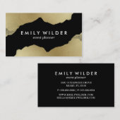Zwart goud gedoopt | Visitekaartje (Voorkant / Achterkant)