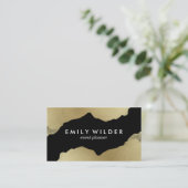 Zwart goud gedoopt | Visitekaartje (Staand voorkant)