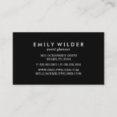 Zwart goud gedoopt | Visitekaartje (Achterkant)