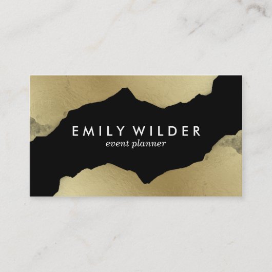 Zwart goud gedoopt | Visitekaartje (Voorkant)