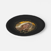 Zwart Goud Geel Foto Afstuderen Papier Bord (Gekanteld)