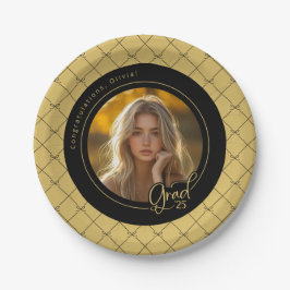 Zwart Goud Geel Foto Afstuderen Papier Bord