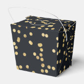 Zwart Goud Geel Glitter Feest  Bedankdoosjes (Achterkant)